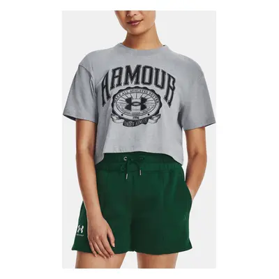 Under Armour T-Shirt UA COLLEGIATE CREST CROP SS-GRY - Women