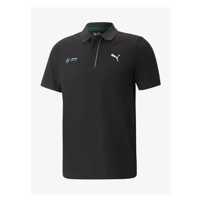 Black Mens Polo T-Shirt Puma MAPF1 - Men