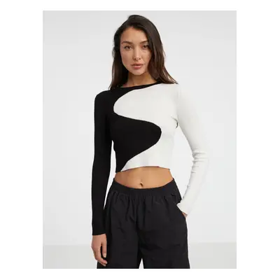 Black and white women's patterned sweater ONLY Polly - Women's