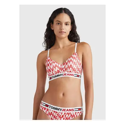 Red and White Women Patterned Bra Tommy Jeans - Women