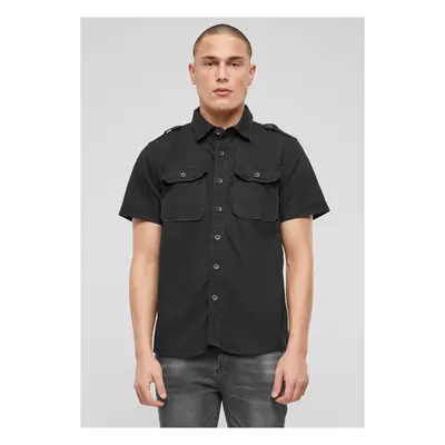 Vintage shirt with short sleeves, black