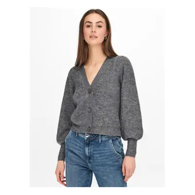 JDY Rea Grey Brindled Cardigan - Ladies