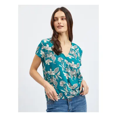 Orsay Petroleum Women's Floral Blouse - Women