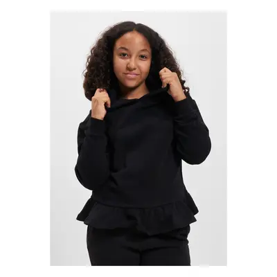 Girls' Organic Volants Hoody Black