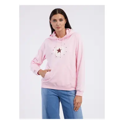 Light Pink Converse Radiating Love Womens Hoodie - Women