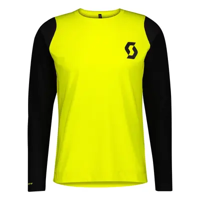 Men's Cycling Jersey Scott Trail Progressive L/Sl Sulphur Yellow/Black