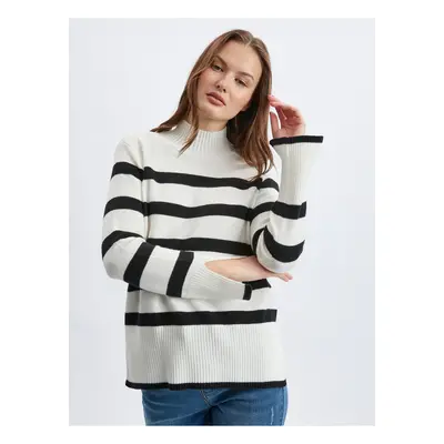 Orsay Black & White Ladies Striped Sweater - Women