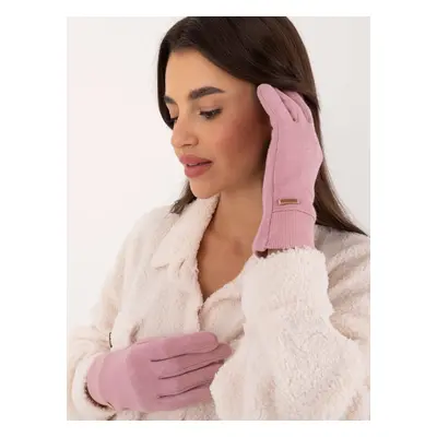 Light pink women's gloves