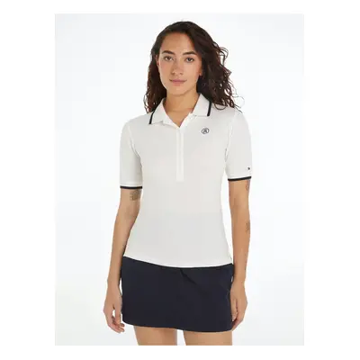 Tommy Hilfiger White Women's Polo Shirt - Ladies