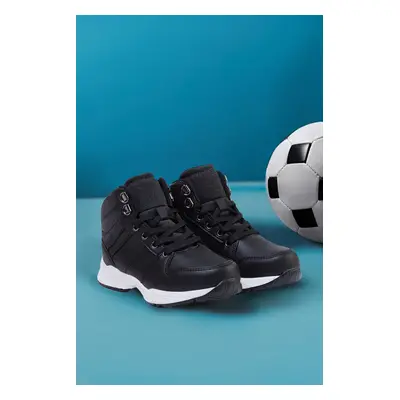 Trendyol Black Lace-Up Trekking Big Boy Kids Sneakers