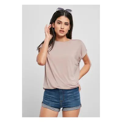 Women's T-shirt with extended shoulder powder pink