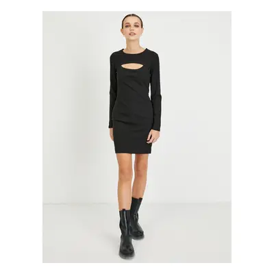 Black Sheath Dress with Guess Lana Cut - Women