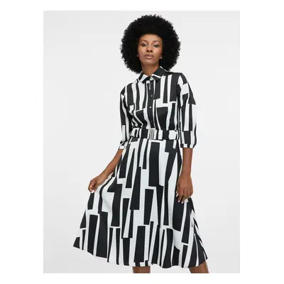 Black women's patterned knee-length dress ORSAY - Women's