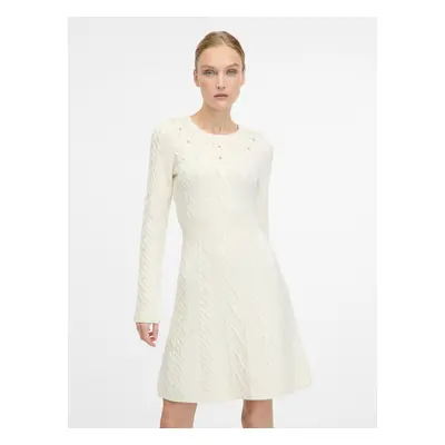 Cream women's knee-length dress ORSAY - Women's