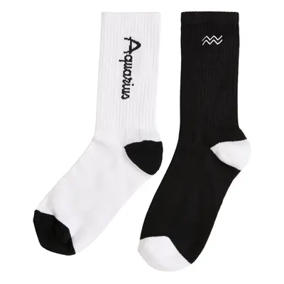 Zodiac Socks 2-Pack Black/White Aquarius