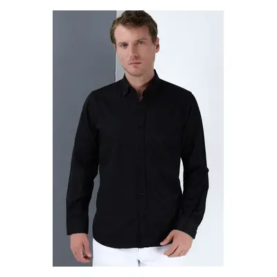 G676 DEWBERRY MEN'S SHIRT-BLACK