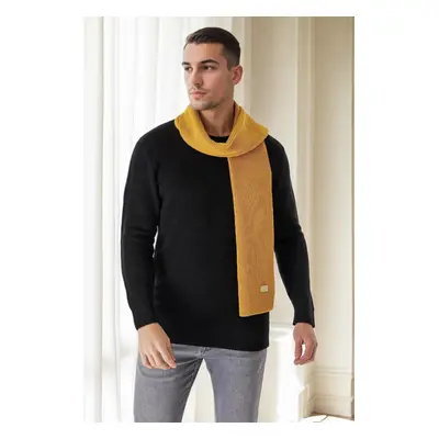 49766 Dewberry Knitted Mens Scarf-MUSTARD