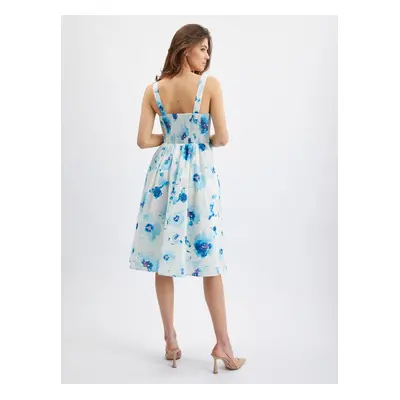 Orsay Blue-White Women Flowered Dress - Women