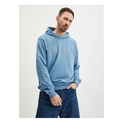 Blue Mens Hoodie Guess Beau - Men