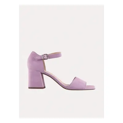 Light purple women's leather heeled sandals Högl Beatrice - Women's