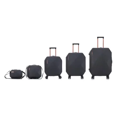 Semiline Unisex's 5-in-1 ABS Suitcases Set+Toiletry Bag T5821-0