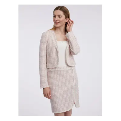 Orsay Light pink ladies tweed jacket - Ladies