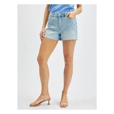 Orsay Light Blue Denim Shorts - Women