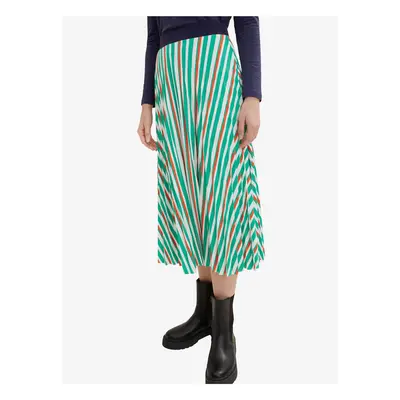 Light Green Ladies Pleated Midi Skirt Tom Tailor - Women