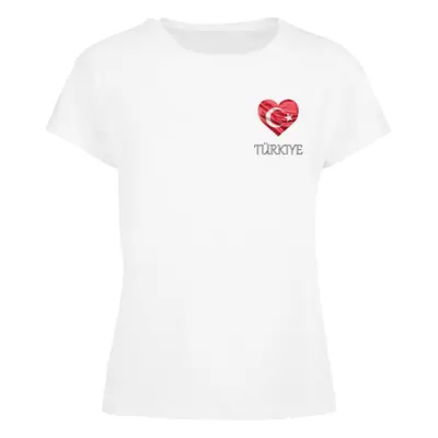 Turkey with a women's everyday t-shirt in white