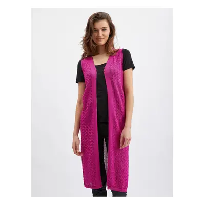 Orsay Pink Womens Sleeveless Cardigan - Women