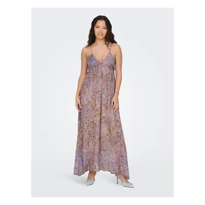 Brown-blue women's patterned maxi-dresses ONLY Phoenix - Women