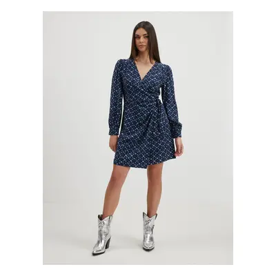 Dark blue ladies wrap dress Pepe Jeans - Women