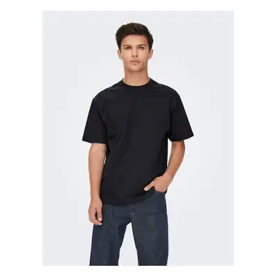 Dark blue men's T-shirt ONLY & SONS Fred - Men