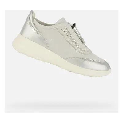 Silver women's sneakers Geox Alleniee - Women's