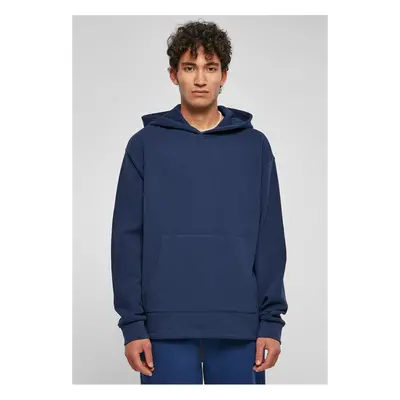 Oversized Waffle Hoody Dark Blue