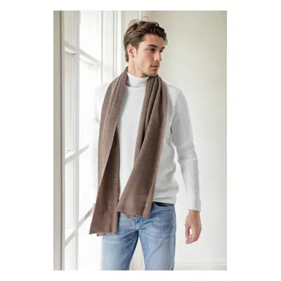 49766 Dewberry Knitted Mens Scarf-COFFEE