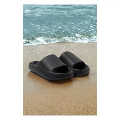 Trendyol Black Flatform Women's Pool Slippers