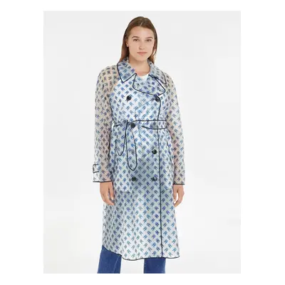 Transparent Womens Patterned Waterproof Trench Coat Tommy Hilfiger - Women