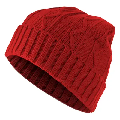 Beanie Cable Flap Beanie - Red