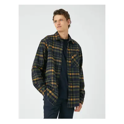 Koton Lumberjack Shirt Classic Collar Buttoned Long Sleeve with Pocket Detail