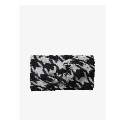 Women's White and Black Patterned Knitted Headband Pieces Pyron - Women's