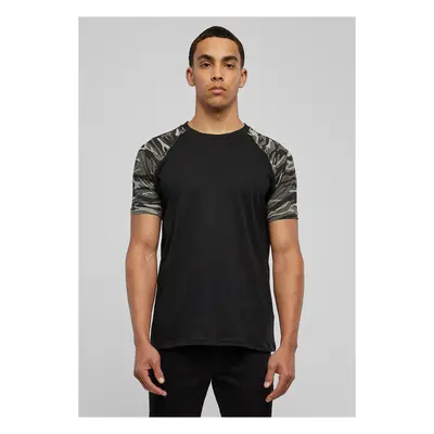 Raglan contrasting t-shirt blk/dark rhinestone