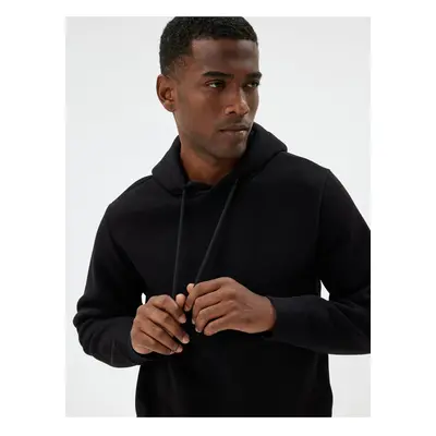 Koton Raised Cotton Basic Hooded Sweatshirt