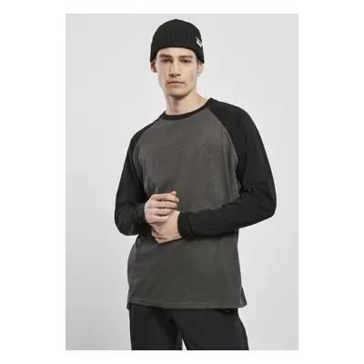 Raglan Contrast LS charcoal/black