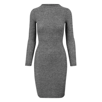 Women's ribbed dress URBAN CLASSICS - grey