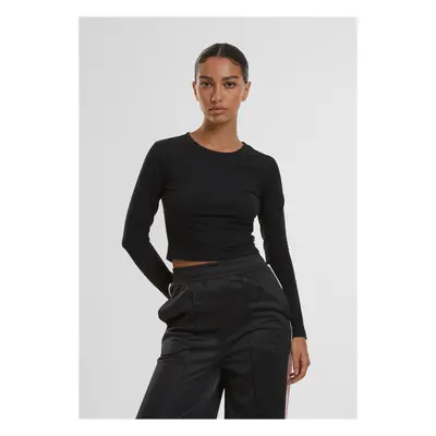 Women's Organic Cropped Longsleeve Black