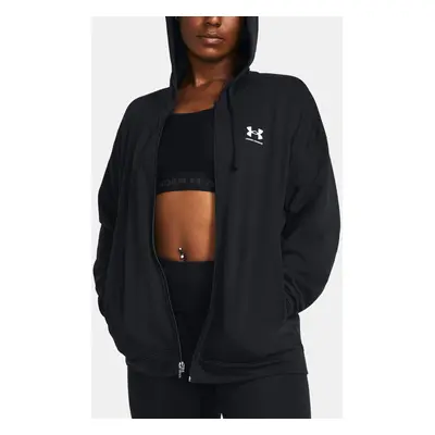 Under Armour Sweatshirt UA Rival Terry OS FZ Hooded-BLK - Women