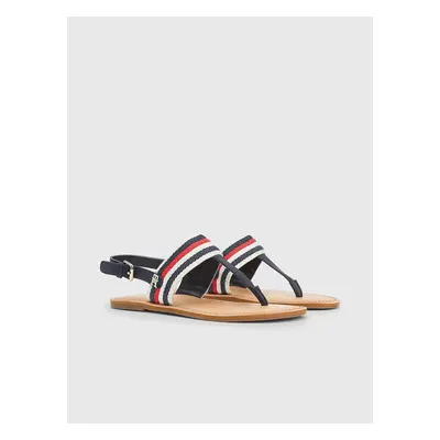 Tommy Hilfiger Dark blue Leather Pattern Sandals Tommy Hilfige - Ladies