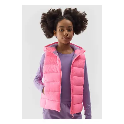 Girls' 4F Synthetic Down Down Vest - Pink