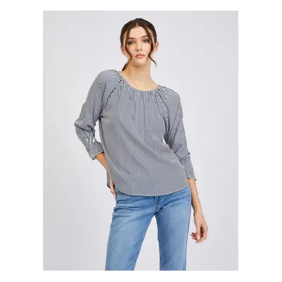 Orsay Dark Blue Ladies Striped Blouse - Ladies